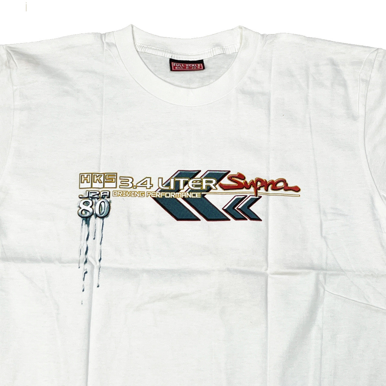 HKS Toyota Supra 3.4L JZA 80 T-shirt White