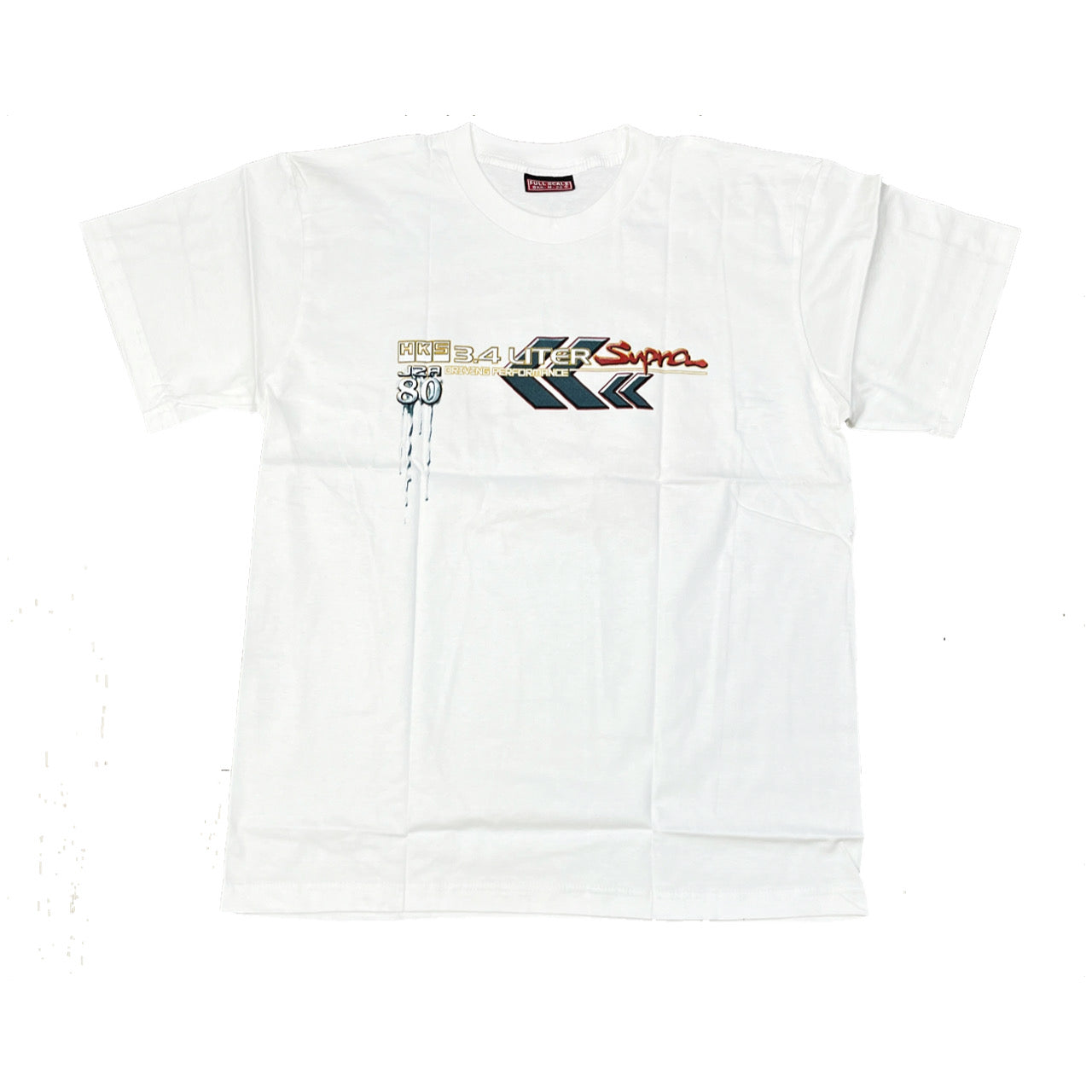 HKS Toyota Supra 3.4L JZA 80 T-shirt White