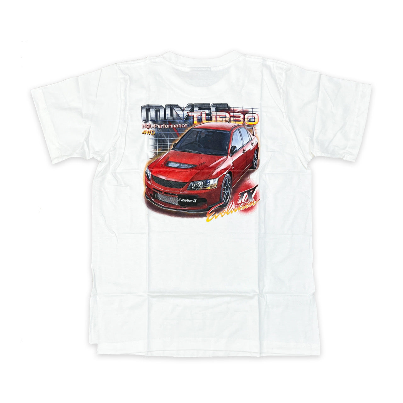 Mitsubishi Evolution IX MIVEC 4WD Turbo T-shirt White