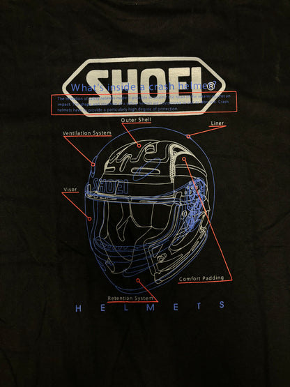 Shoei Helmets ‘What’s inside a crash helmet?’ T-shirt Black