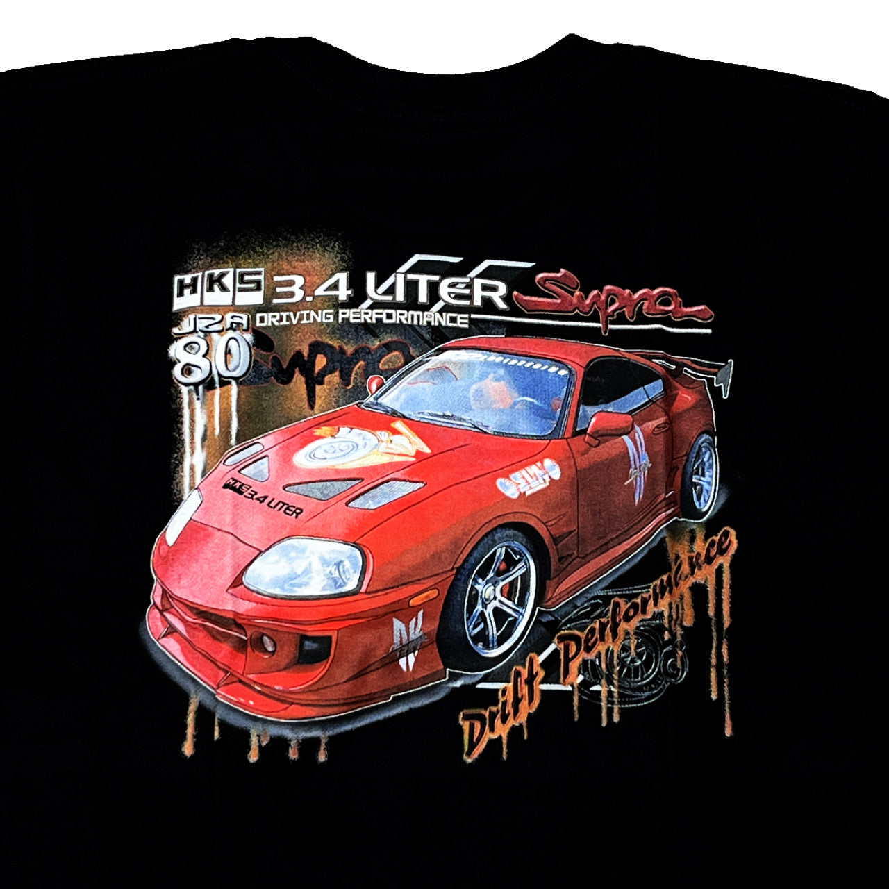 HKS Toyota Supra 3.4L JZA 80 T-shirt Black