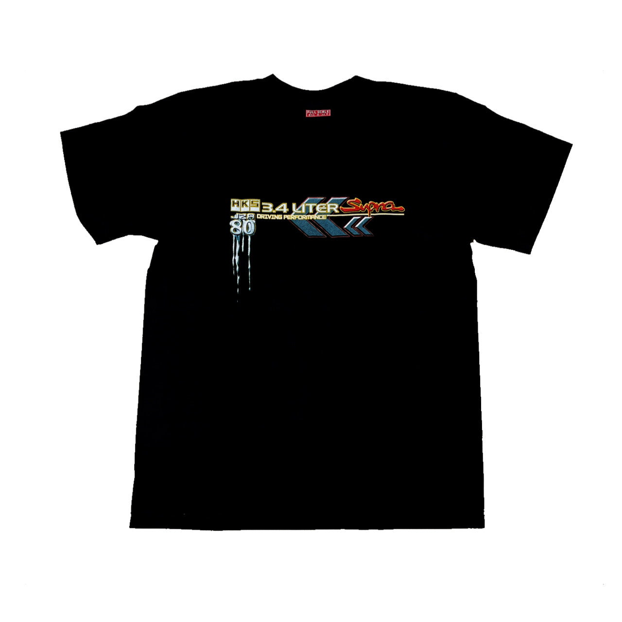 HKS Toyota Supra 3.4L JZA 80 T-shirt Black