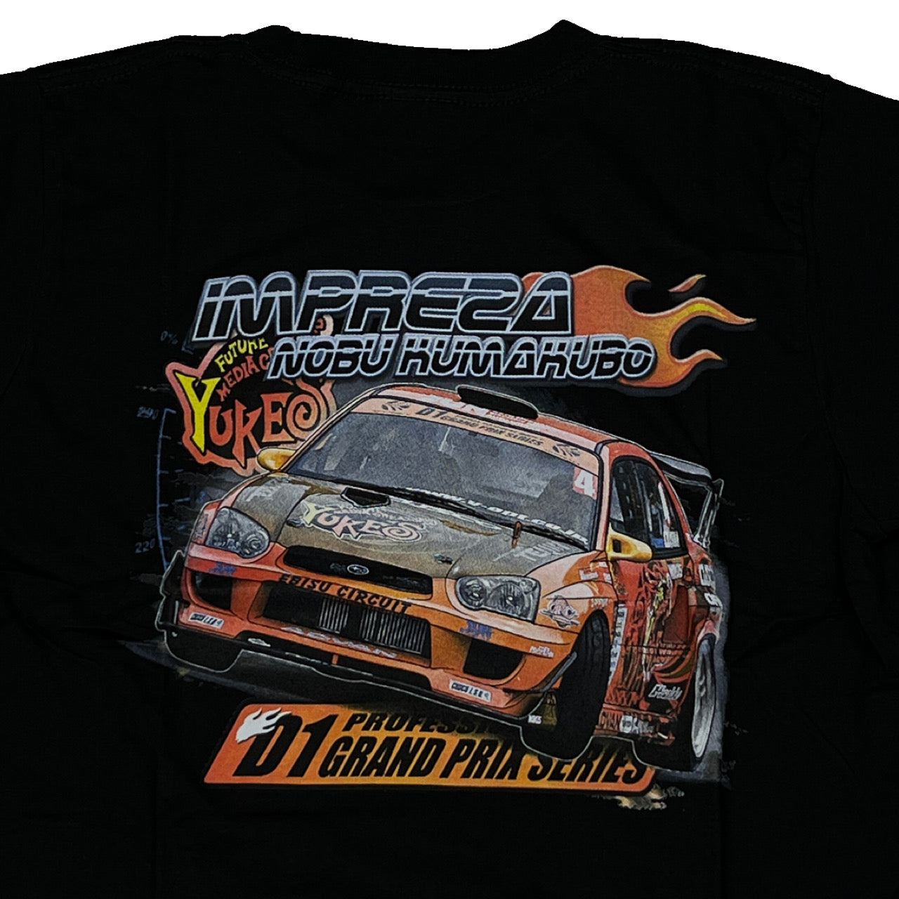 Subaru Impreza Nobu Kumakubo Future Media Creator Yuke’s Professional Drift D1GP T-shirt Black