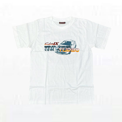 Mitsubishi Evolution IX MIVEC 4WD Turbo T-shirt White