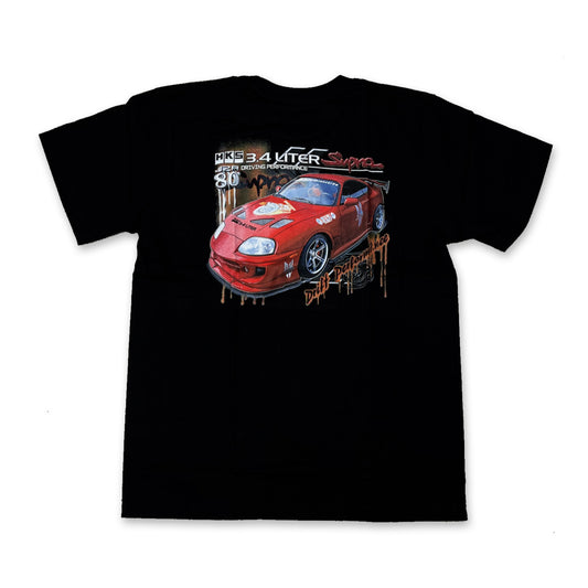 HKS Toyota Supra 3.4L JZA 80 T-shirt Black