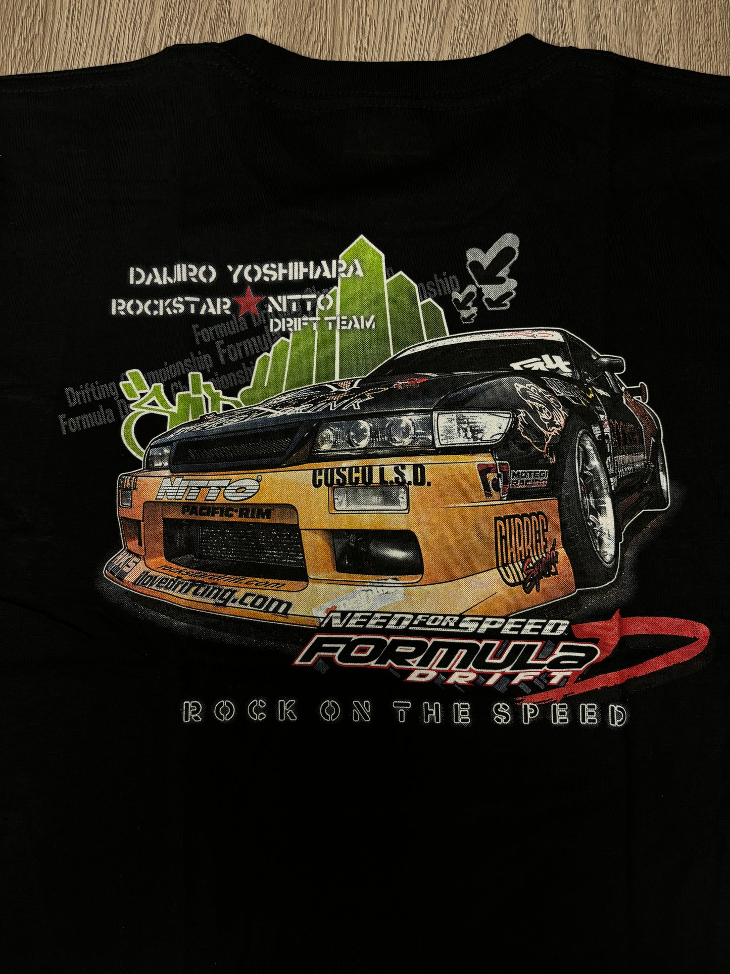 Daijiro Yoshihara ‘Rock on the speed’ Need for Speed Formula Drift Silvia S13 T-shirt Black