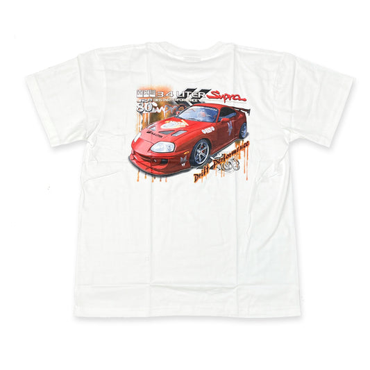 HKS Toyota Supra 3.4L JZA 80 T-shirt White