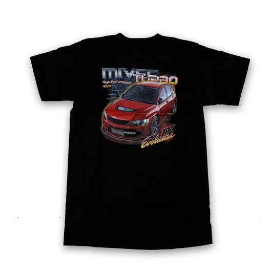 Mitsubishi Evolution IX MIVEC 4WD Turbo T-shirt Black