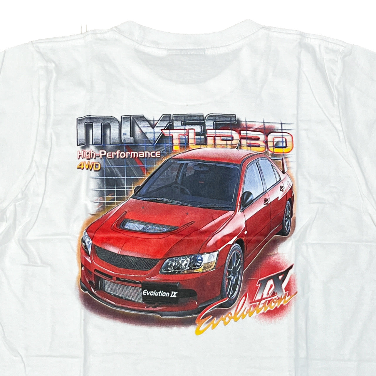 Mitsubishi Evolution IX MIVEC 4WD Turbo T-shirt White