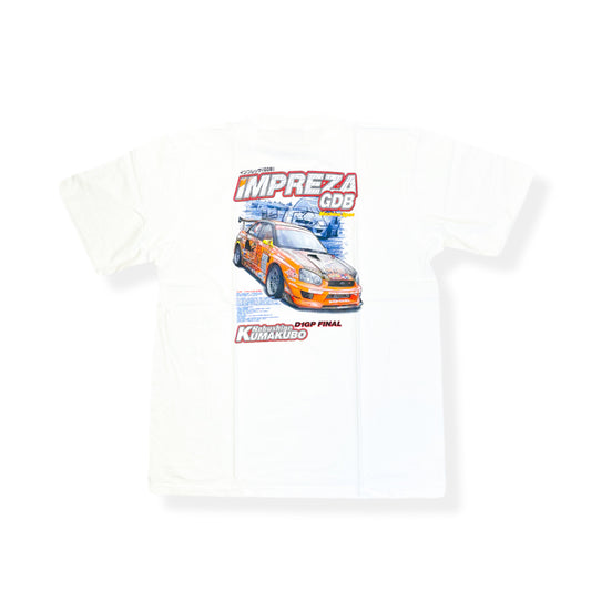 Subaru Impreza GDB Nobushige Kumakubo D1GP Final Jun Auto Team Orange T-shirt White