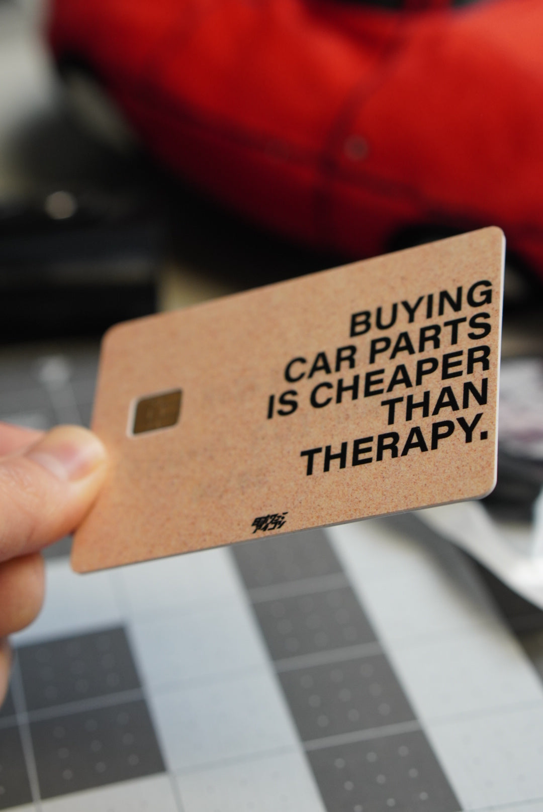 Buying Car Parts Is Cheaper Than Therapy. | Bank Card Decal