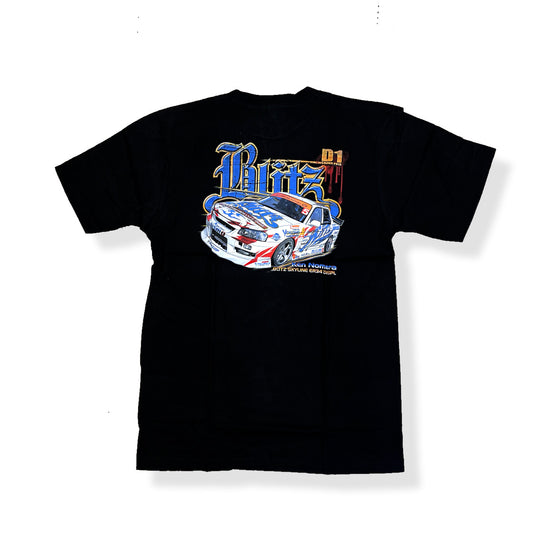 Nissan Blitz ER34 Skyline Sedan Ken Nomura D1GP T-shirt Black