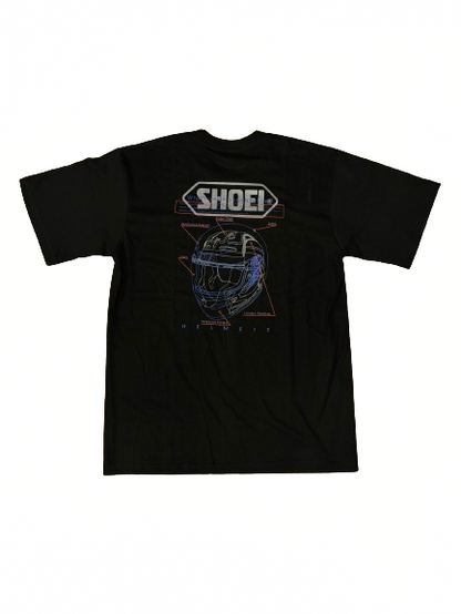 Shoei Helmets ‘What’s inside a crash helmet?’ T-shirt Black