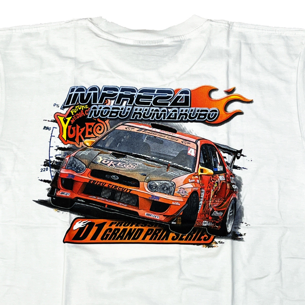 Subaru Impreza Nobu Kumakubo Future Media Creator Yuke’s Professional Drift D1GP T-shirt White