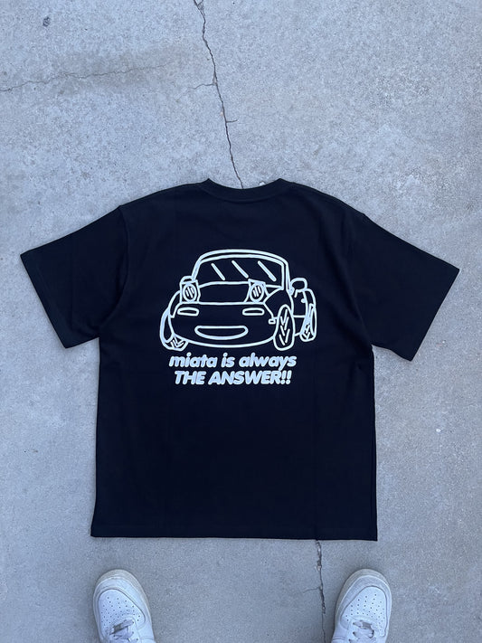 "Miata is always the answer" Oversized Tee